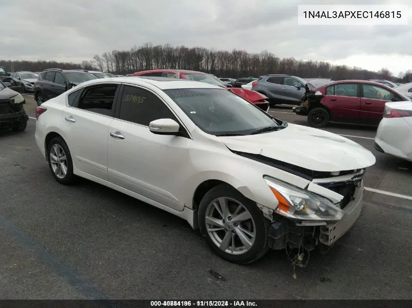 2014 Nissan Altima 2.5 Sl VIN: 1N4AL3APXEC146815 Lot: 40884196