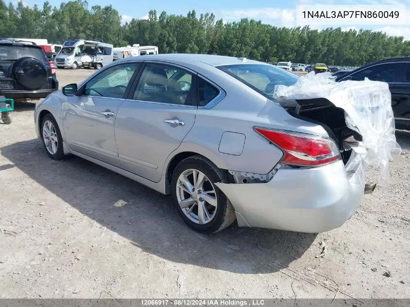 2015 Nissan Altima 2.5/S/Sv/Sl VIN: 1N4AL3AP7FN860049 Lot: 12066917