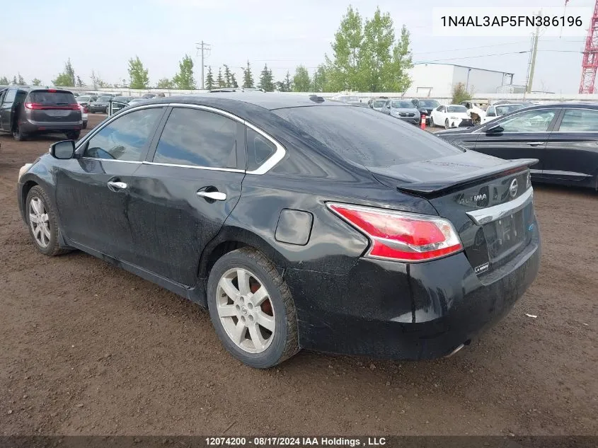 2015 Nissan Altima 2.5/S/Sv/Sl VIN: 1N4AL3AP5FN386196 Lot: 12074200