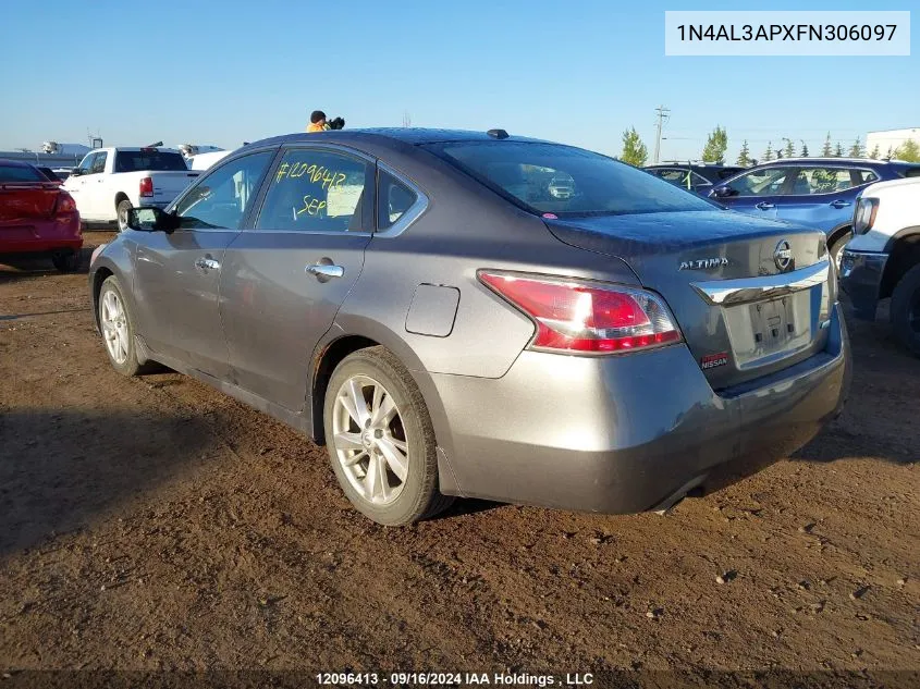 2015 Nissan Altima VIN: 1N4AL3APXFN306097 Lot: 12096413