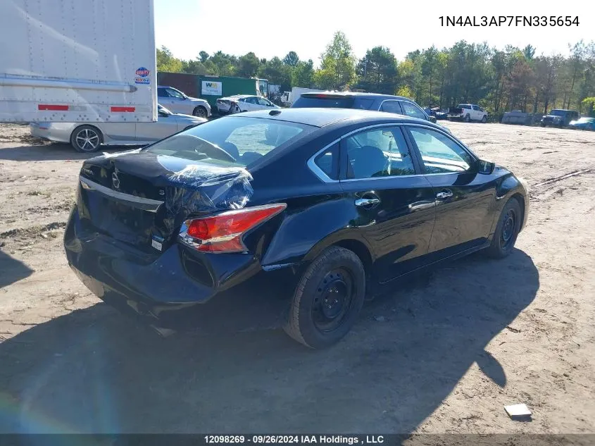 2015 Nissan Altima VIN: 1N4AL3AP7FN335654 Lot: 12098269