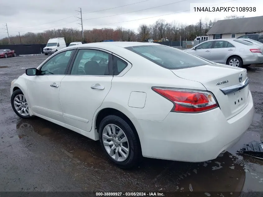 2015 Nissan Altima 2.5 S VIN: 1N4AL3APXFC108938 Lot: 38899927