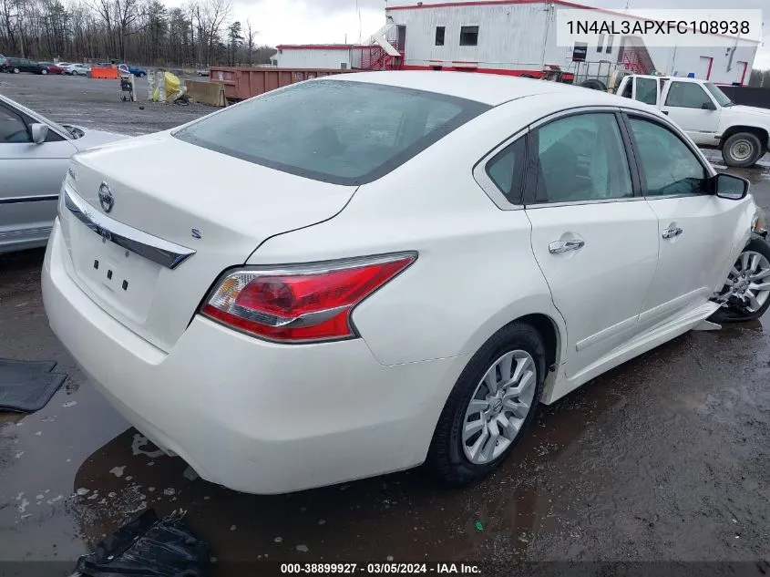 2015 Nissan Altima 2.5 S VIN: 1N4AL3APXFC108938 Lot: 38899927