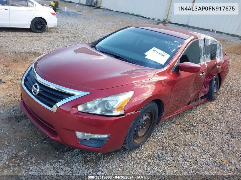 2015 Nissan Altima 2.5/2.5 S/2.5 Sl/2.5 Sv VIN: 1N4AL3AP0FN917675 Lot: 39313660