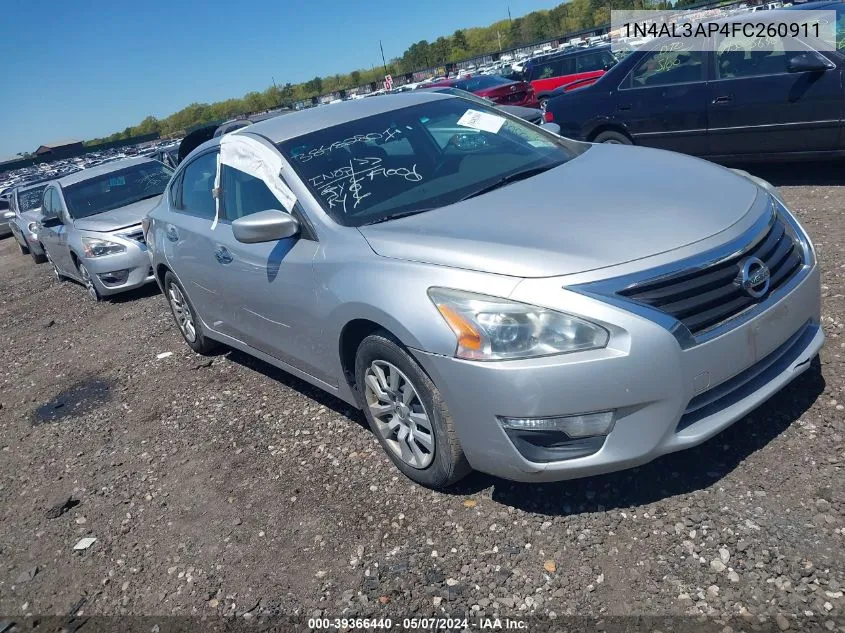 2015 Nissan Altima 2.5/2.5 S/2.5 Sl/2.5 Sv VIN: 1N4AL3AP4FC260911 Lot: 39366440