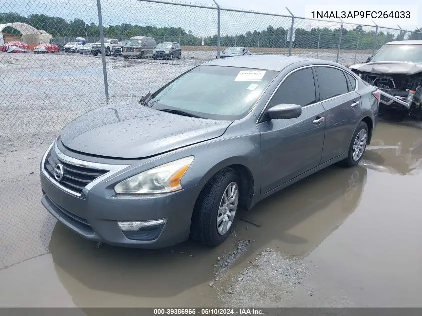 2015 Nissan Altima 2.5 S VIN: 1N4AL3AP9FC264033 Lot: 39386965