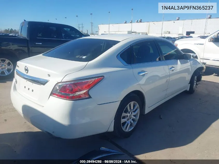 2015 Nissan Altima 2.5 S VIN: 1N4AL3AP9FN365237 Lot: 39494292