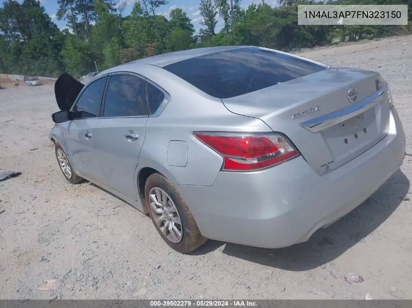 2015 Nissan Altima 2.5 S VIN: 1N4AL3AP7FN323150 Lot: 39502279