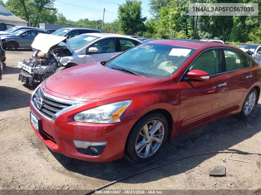 2015 Nissan Altima 2.5 Sv VIN: 1N4AL3AP5FC567035 Lot: 39513087