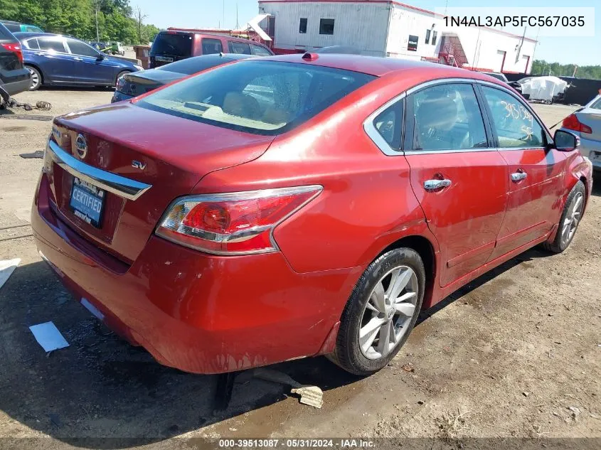 2015 Nissan Altima 2.5 Sv VIN: 1N4AL3AP5FC567035 Lot: 39513087