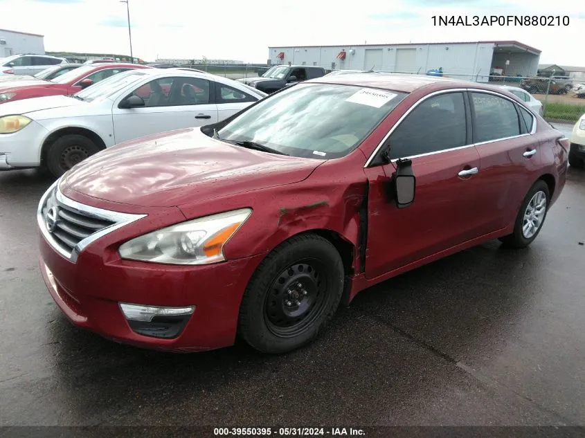 2015 Nissan Altima 2.5 S VIN: 1N4AL3AP0FN880210 Lot: 39550395