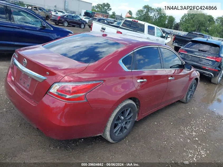 2015 Nissan Altima 2.5/2.5 S/2.5 Sl/2.5 Sv VIN: 1N4AL3AP2FC424866 Lot: 39604662