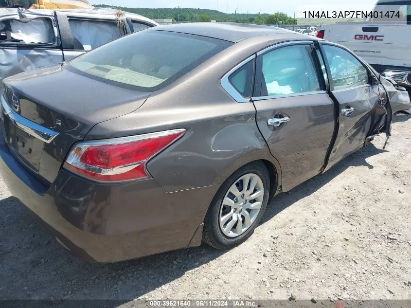 2015 Nissan Altima 2.5 S VIN: 1N4AL3AP7FN401474 Lot: 39621640