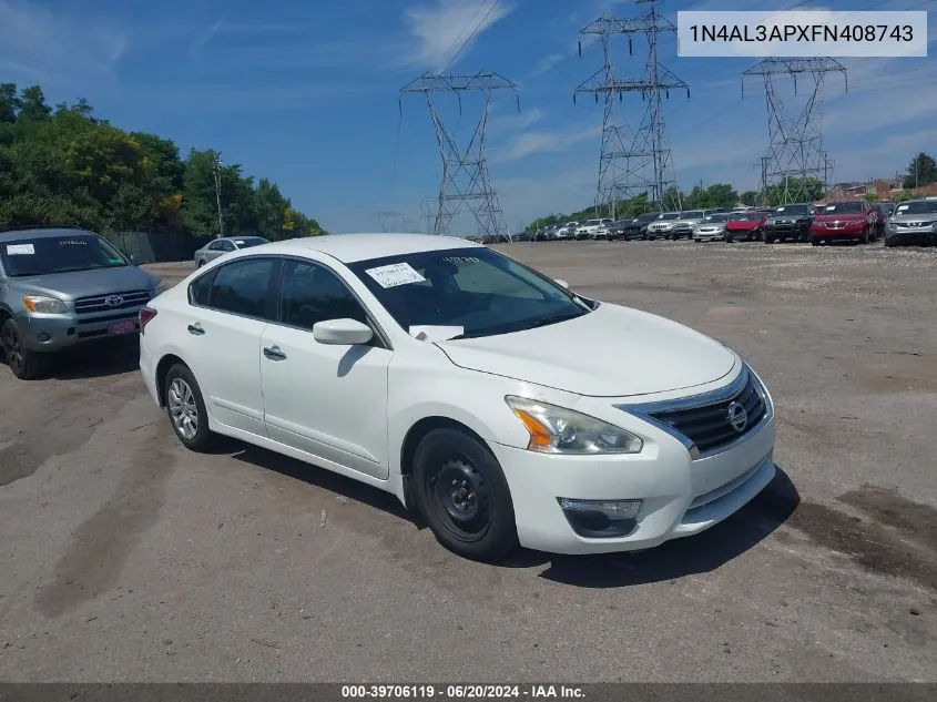 1N4AL3APXFN408743 2015 Nissan Altima 2.5 S