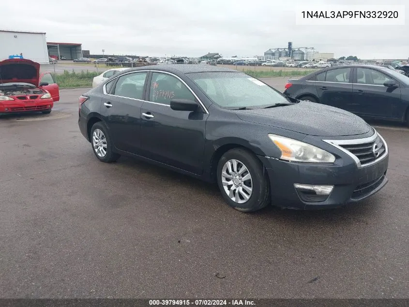 2015 Nissan Altima 2.5/2.5 S/2.5 Sl/2.5 Sv VIN: 1N4AL3AP9FN332920 Lot: 39794915