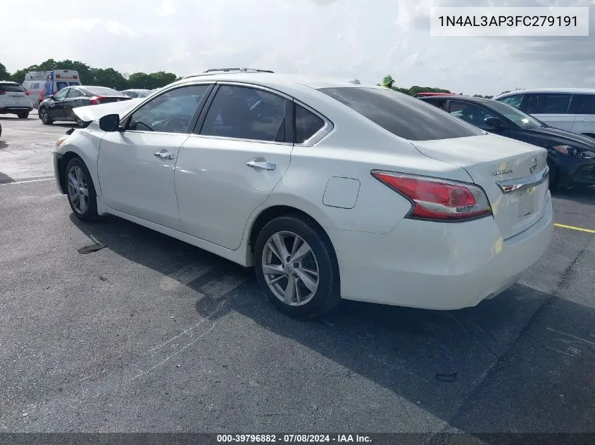 2015 Nissan Altima 2.5 Sv VIN: 1N4AL3AP3FC279191 Lot: 39796882