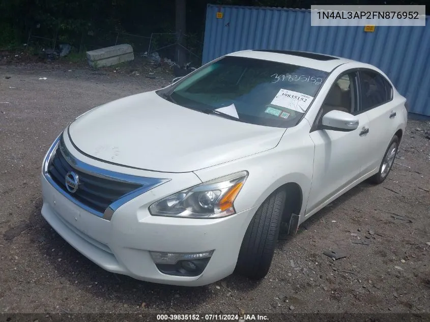 2015 Nissan Altima 2.5 Sl VIN: 1N4AL3AP2FN876952 Lot: 39835152