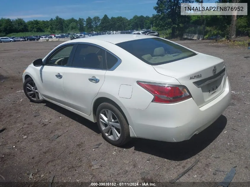 2015 Nissan Altima 2.5 Sl VIN: 1N4AL3AP2FN876952 Lot: 39835152