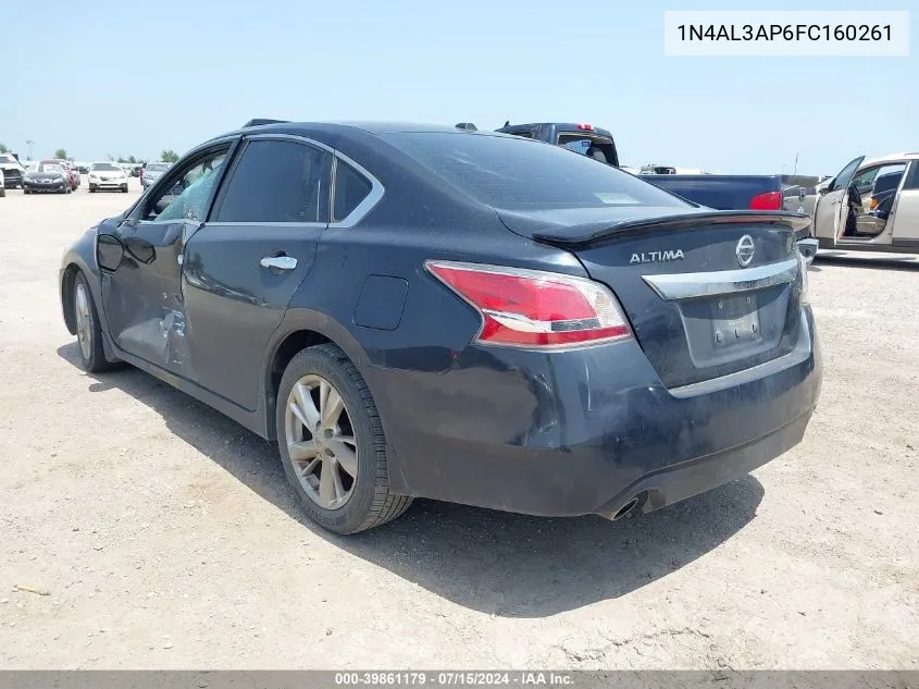 2015 Nissan Altima 2.5 Sl VIN: 1N4AL3AP6FC160261 Lot: 39861179