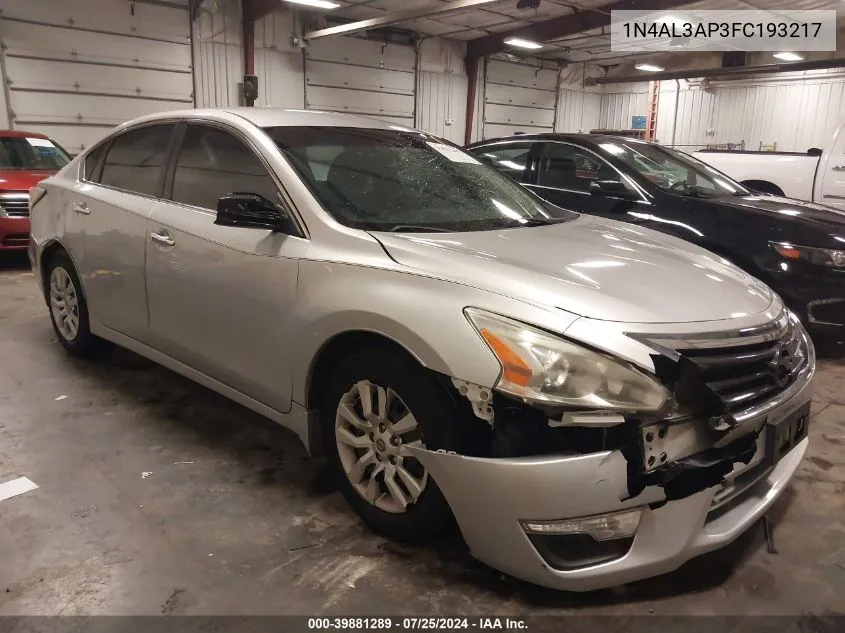 2015 Nissan Altima 2.5 S VIN: 1N4AL3AP3FC193217 Lot: 39881289