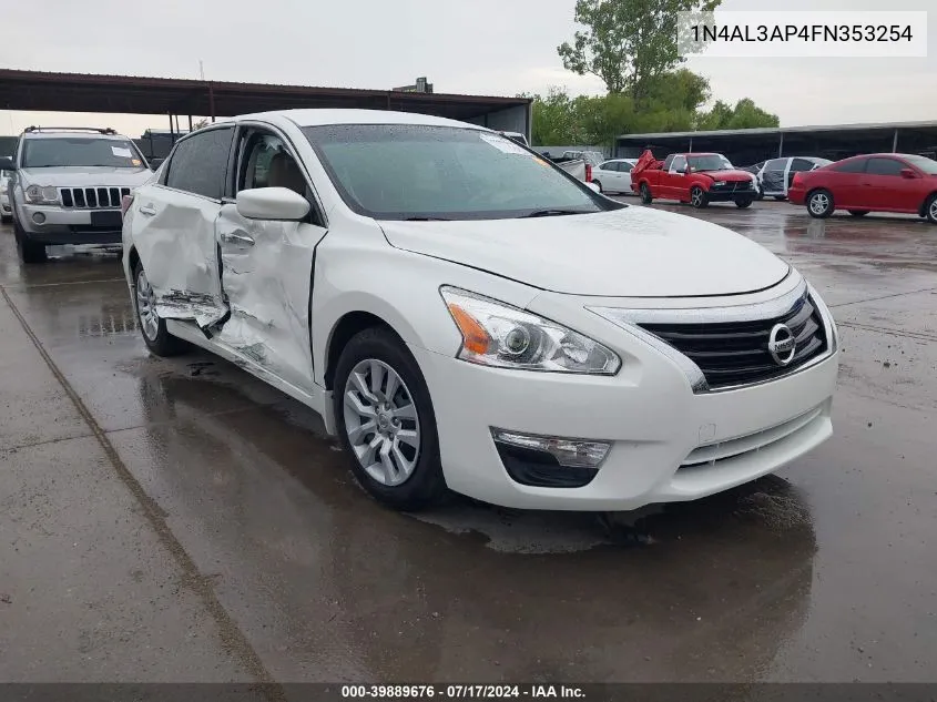 2015 Nissan Altima 2.5 S VIN: 1N4AL3AP4FN353254 Lot: 39889676