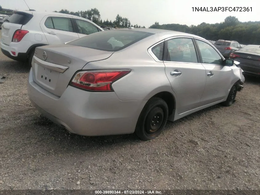 2015 Nissan Altima 2.5/2.5 S/2.5 Sl/2.5 Sv VIN: 1N4AL3AP3FC472361 Lot: 39890344