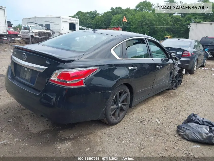 2015 Nissan Altima 2.5 Sl VIN: 1N4AL3AP4FN867007 Lot: 39897059