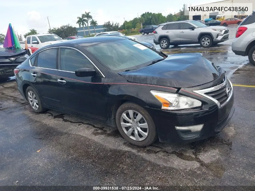 2015 Nissan Altima 2.5/2.5 S/2.5 Sl/2.5 Sv VIN: 1N4AL3AP4FC438560 Lot: 39931538