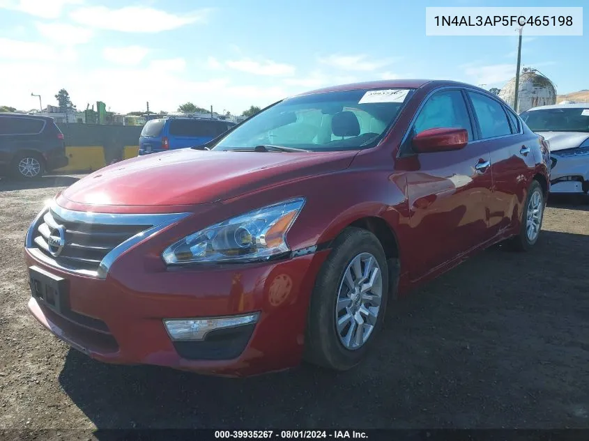 2015 Nissan Altima 2.5/2.5 S/2.5 Sl/2.5 Sv VIN: 1N4AL3AP5FC465198 Lot: 39935267