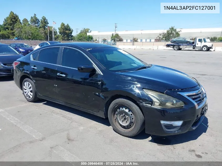 2015 Nissan Altima 2.5/2.5 S/2.5 Sl/2.5 Sv VIN: 1N4AL3AP2FC127001 Lot: 39946405