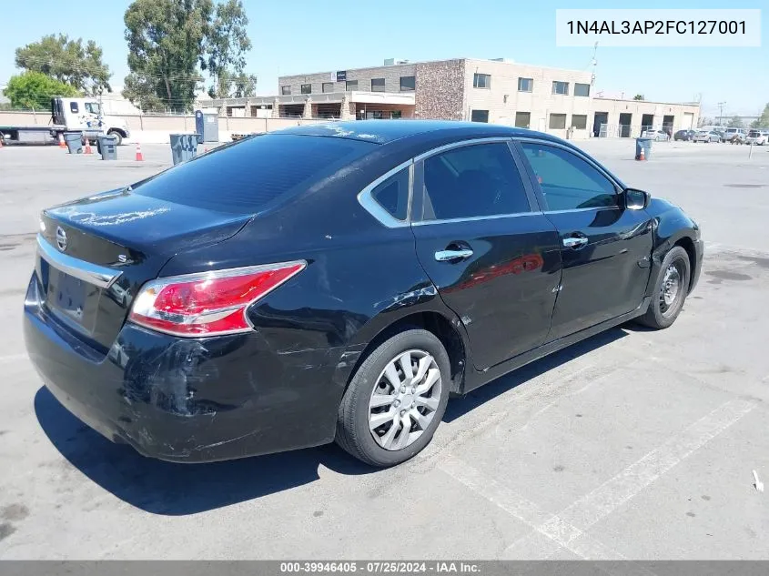 2015 Nissan Altima 2.5/2.5 S/2.5 Sl/2.5 Sv VIN: 1N4AL3AP2FC127001 Lot: 39946405