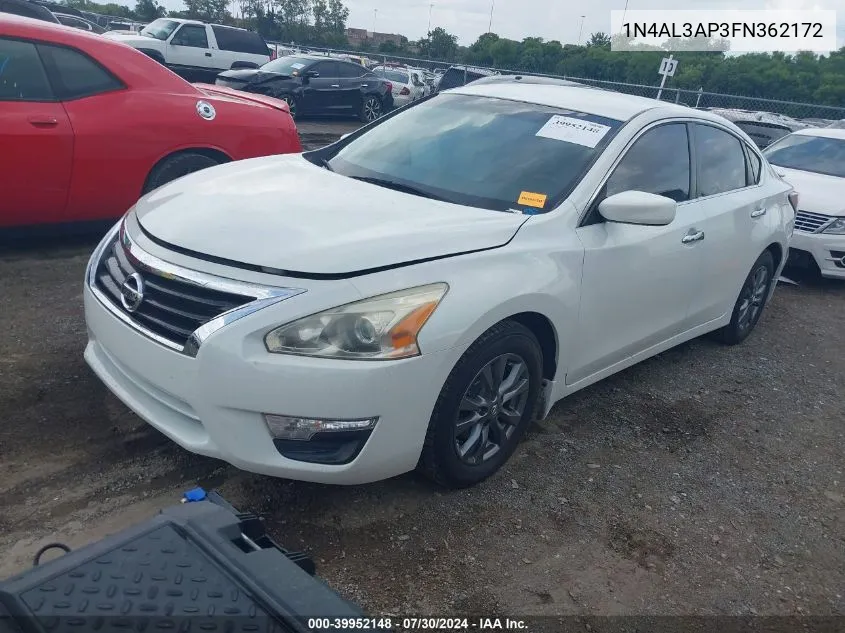 2015 Nissan Altima 2.5 S VIN: 1N4AL3AP3FN362172 Lot: 39952148