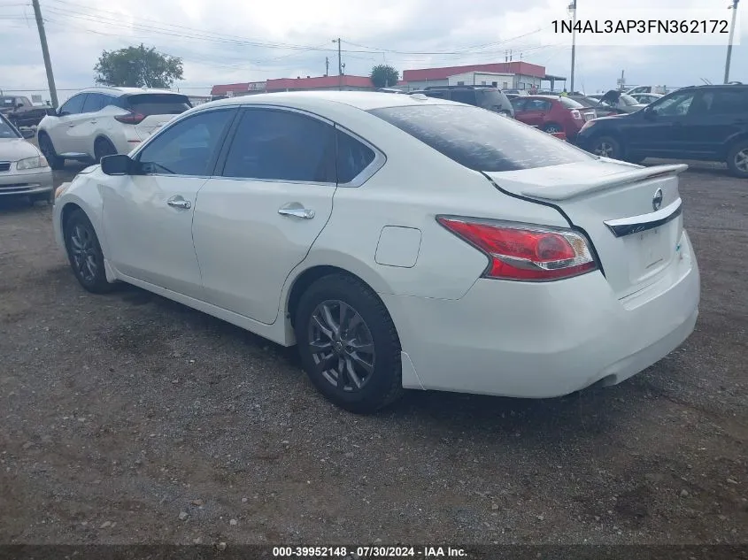 2015 Nissan Altima 2.5 S VIN: 1N4AL3AP3FN362172 Lot: 39952148