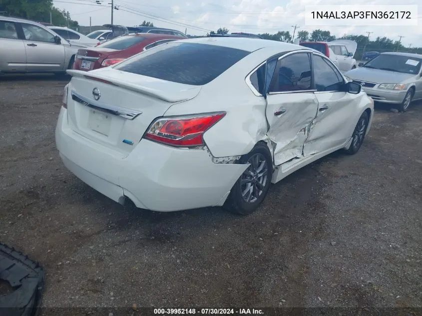 2015 Nissan Altima 2.5 S VIN: 1N4AL3AP3FN362172 Lot: 39952148