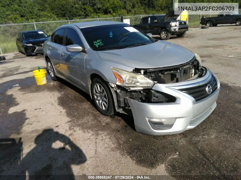 2015 Nissan Altima 2.5 S VIN: 1N4AL3AP2FC206703 Lot: 39955247