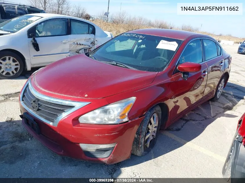 2015 Nissan Altima 2.5 S VIN: 1N4AL3AP5FN911662 Lot: 39967356