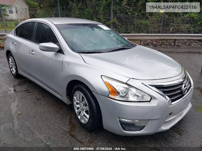 2015 Nissan Altima 2.5/2.5 S/2.5 Sl/2.5 Sv VIN: 1N4AL3AP4FC422116 Lot: 39970965