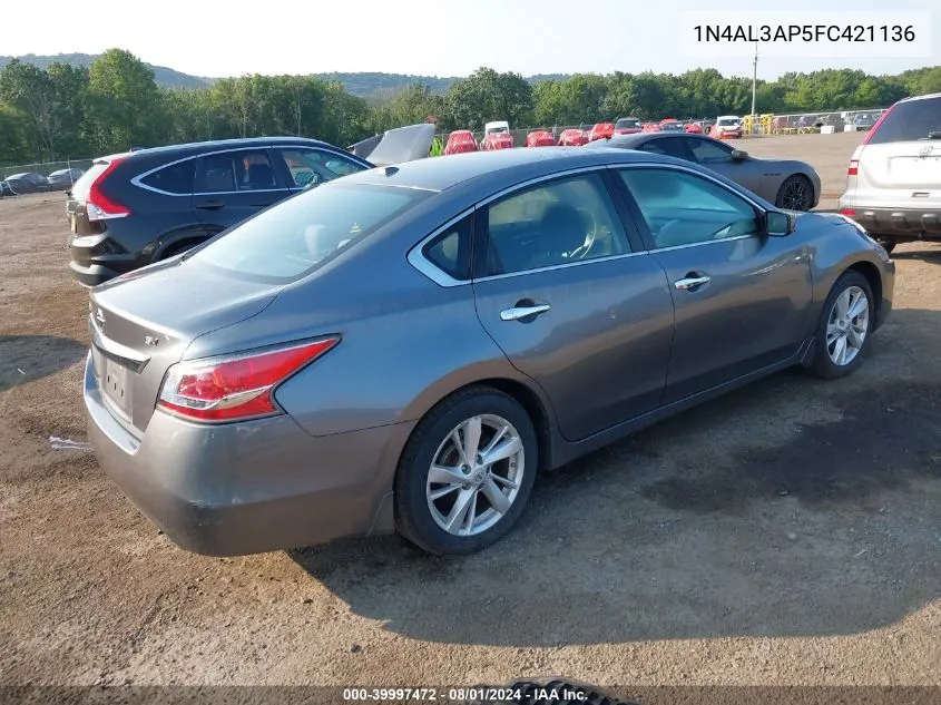 1N4AL3AP5FC421136 2015 Nissan Altima 2.5 Sv