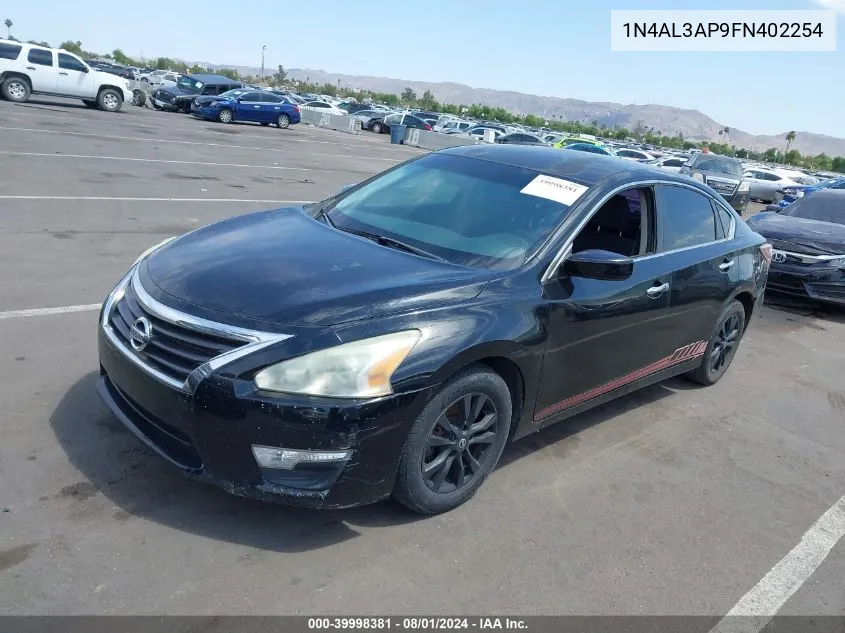 2015 Nissan Altima 2.5 S VIN: 1N4AL3AP9FN402254 Lot: 39998381