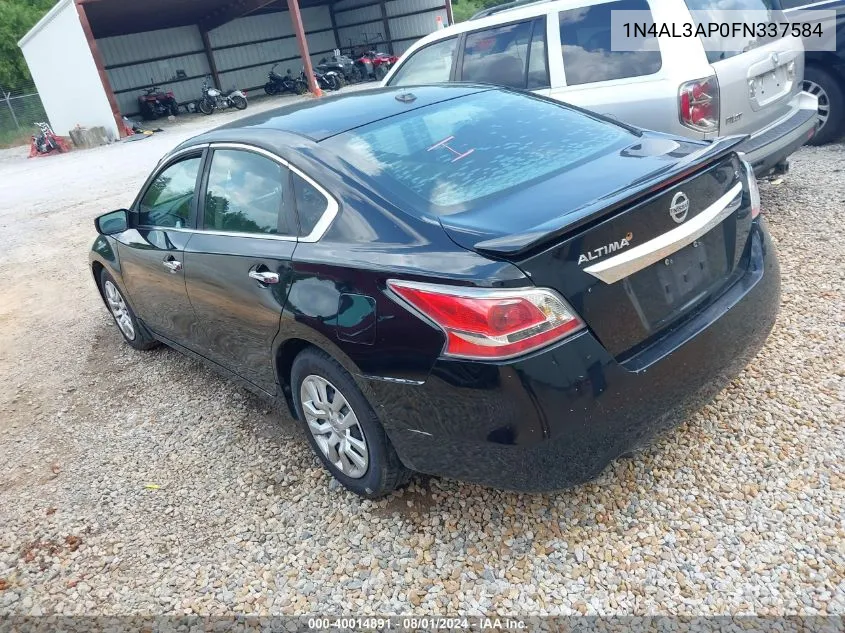 2015 Nissan Altima 2.5 S VIN: 1N4AL3AP0FN337584 Lot: 40014891