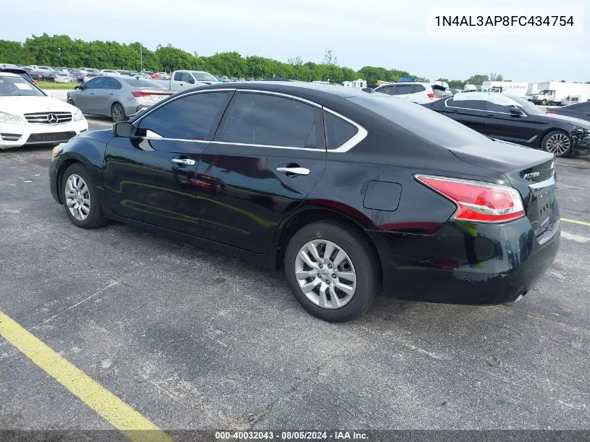 2015 Nissan Altima 2.5/2.5 S/2.5 Sl/2.5 Sv VIN: 1N4AL3AP8FC434754 Lot: 40032043