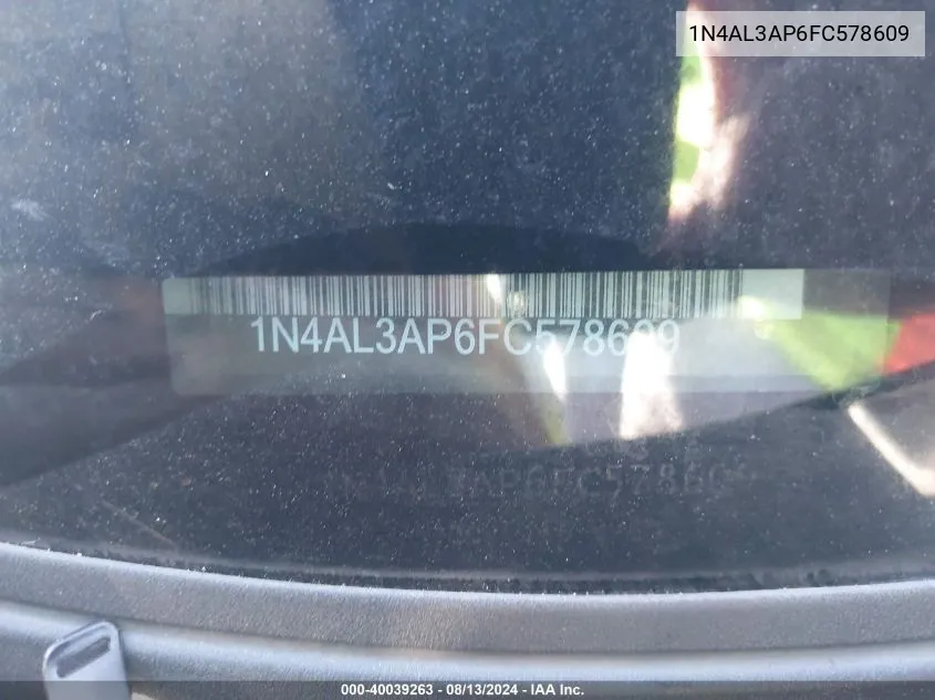 1N4AL3AP6FC578609 2015 Nissan Altima 2.5 S