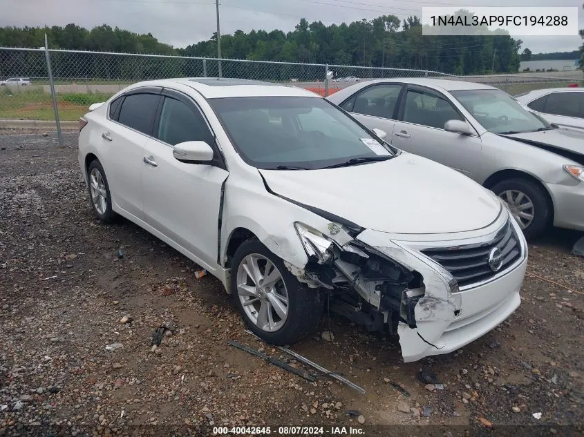 1N4AL3AP9FC194288 2015 Nissan Altima 2.5 Sv