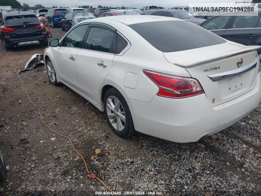 1N4AL3AP9FC194288 2015 Nissan Altima 2.5 Sv