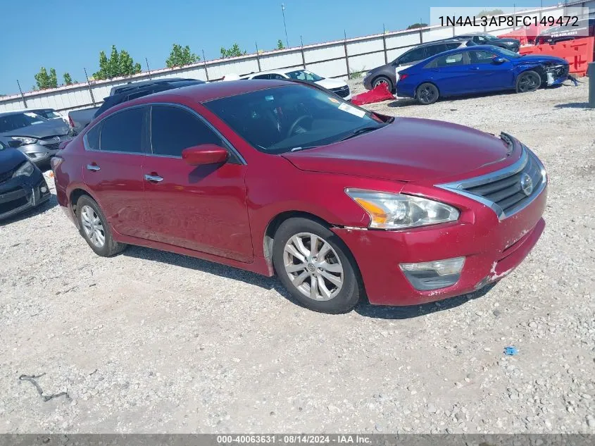 2015 Nissan Altima 2.5 S VIN: 1N4AL3AP8FC149472 Lot: 40063631