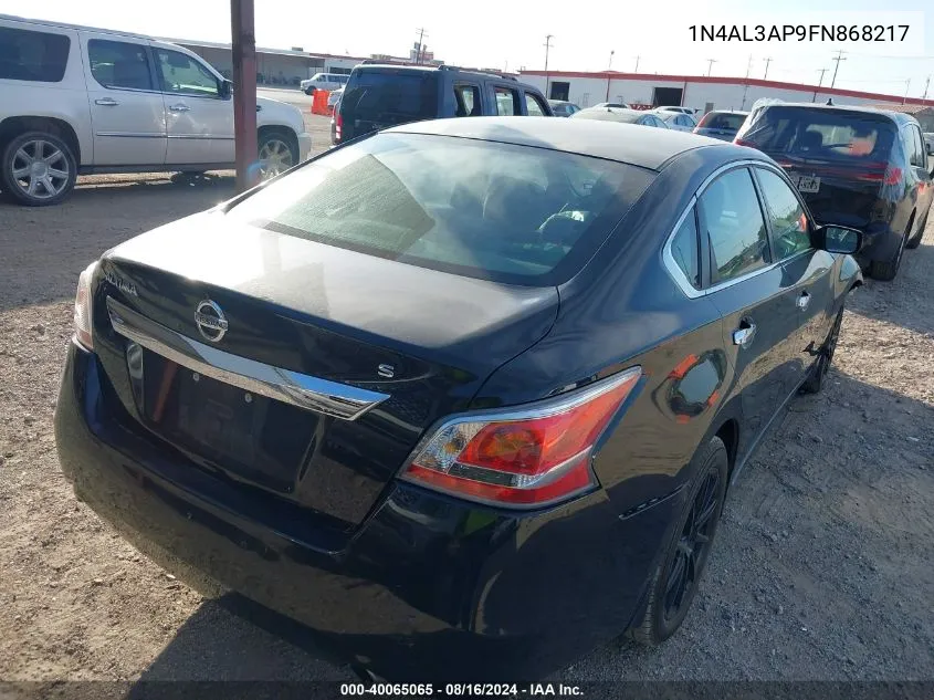 2015 Nissan Altima 2.5 S VIN: 1N4AL3AP9FN868217 Lot: 40065065