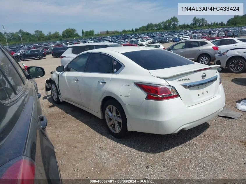 1N4AL3AP4FC433424 2015 Nissan Altima 2.5 Sv