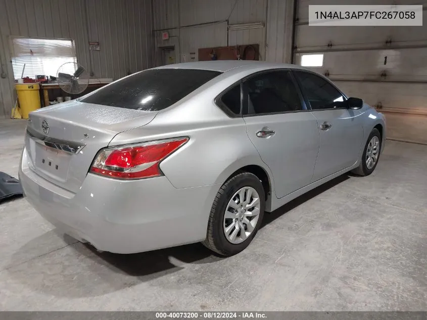 2015 Nissan Altima 2.5/2.5 S/2.5 Sl/2.5 Sv VIN: 1N4AL3AP7FC267058 Lot: 40073200