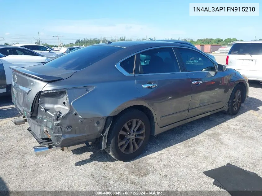 2015 Nissan Altima 2.5 S VIN: 1N4AL3AP1FN915210 Lot: 40083349