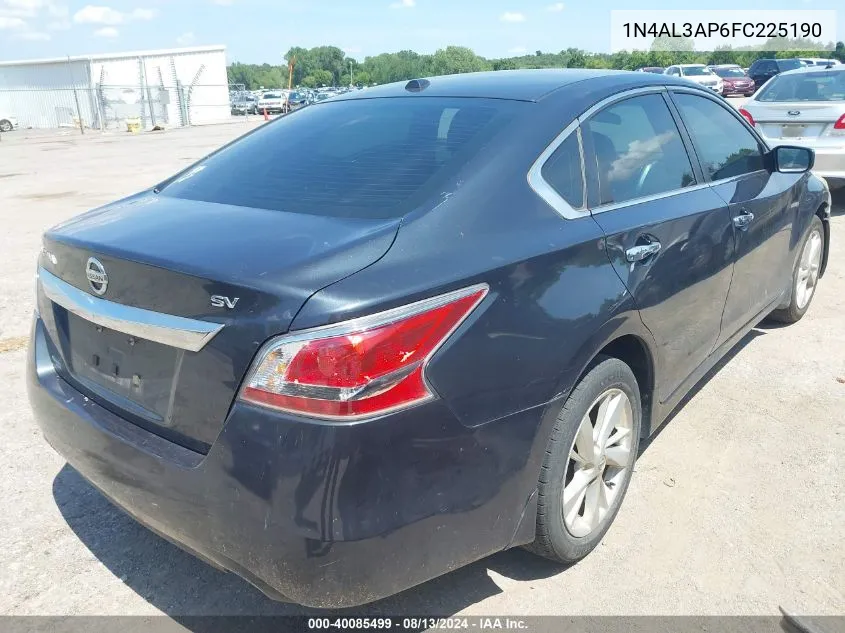 2015 Nissan Altima 2.5 Sv VIN: 1N4AL3AP6FC225190 Lot: 40085499